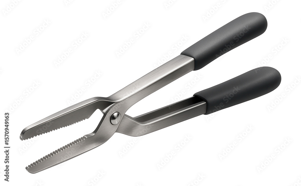 Titanium grill tongs for withstanding high heat in a professional catering service. Titanium grill tongs for withstanding high heat in a professional catering service.