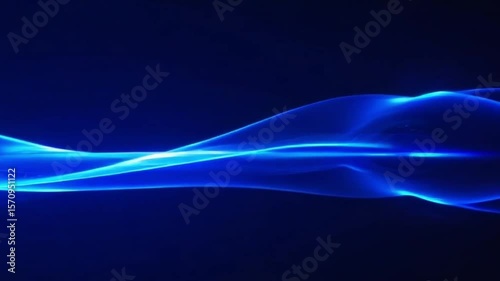 Abstract Blue Energy Wave: Smooth Motion Background Loop