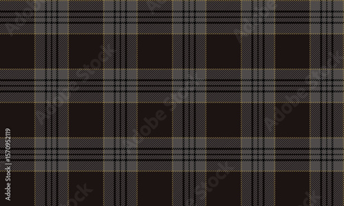 Seamless plaid pattern, dark brown, grey for fashion design such as shirts, skirts, pants or dresses, including use in textiles, blankets, pillowcases.