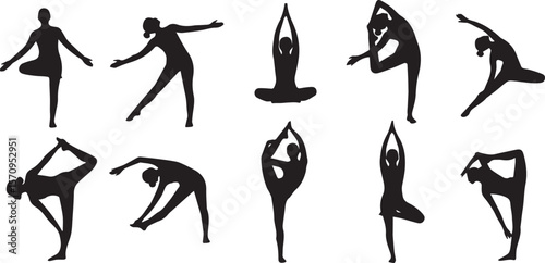 vector illustration of  Yoga poses