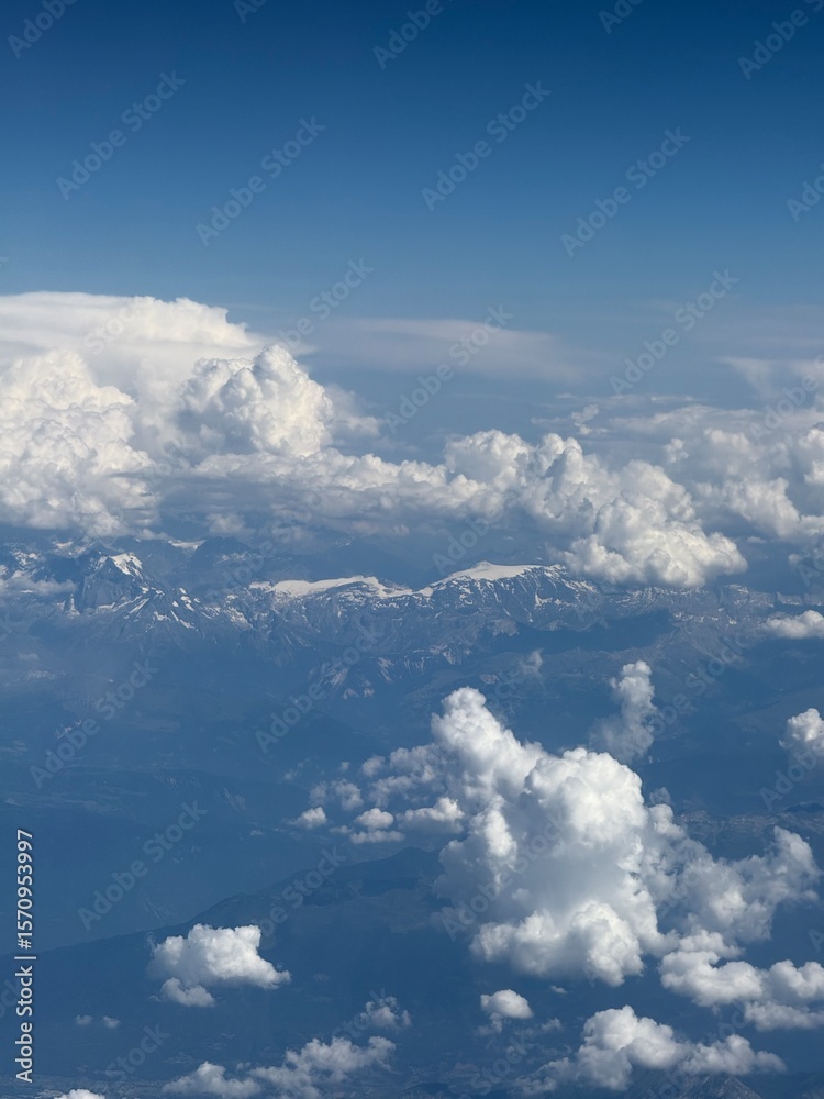 Fototapeta premium cumulonimbus clouds aerial view