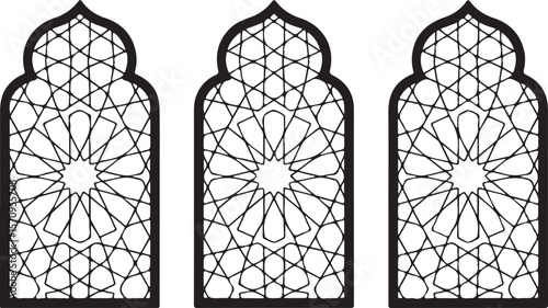 Heart-Shaped Islamic Mandala & Mosque Silhouette Vector Pack