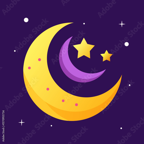 vector illustration of a moon