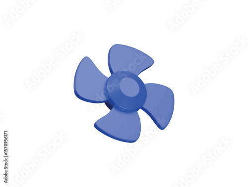 fan blade icon 3d illustration render