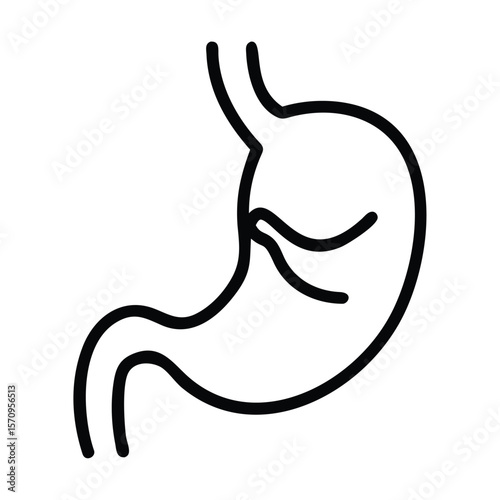 Editable Icon of Stomach Acid Vector illustration isolated on
