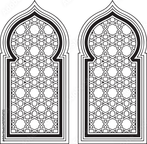 Heart-Shaped Islamic Mandala & Mosque Silhouette Vector Pack