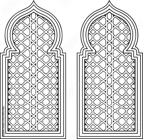 Heart-Shaped Islamic Mandala & Mosque Silhouette Vector Pack