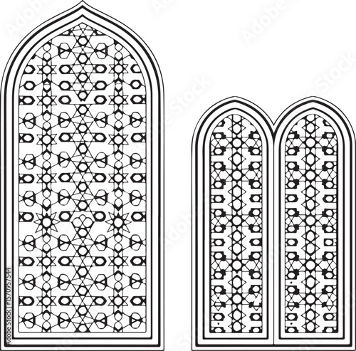 Heart-Shaped Islamic Mandala & Mosque Silhouette Vector Pack