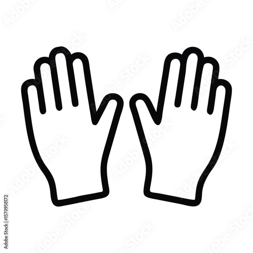 Working gloves icon style 