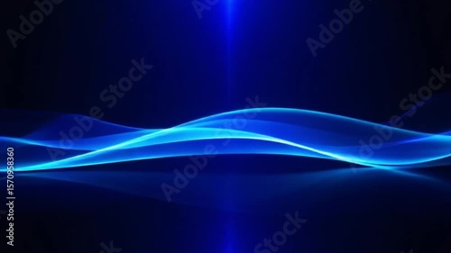 Abstract Blue Energy Waves: Smooth, Seamless Loop Background