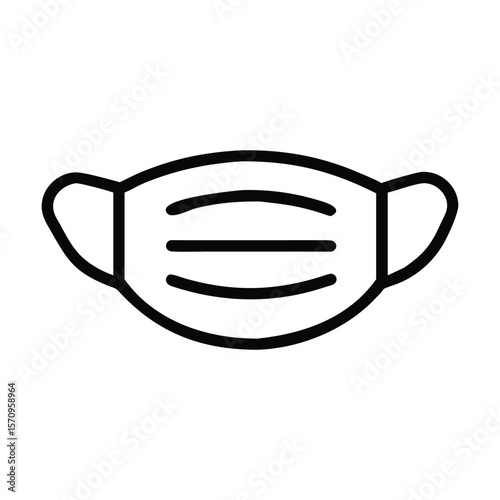 Medical mask icon Outline Medical mask vector icon for