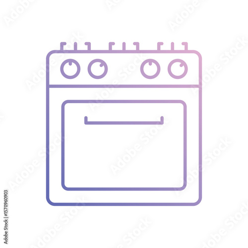 Gas Stove vector icon