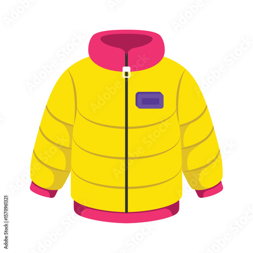 Winter Jacket Vector style icon. Eps 10 file