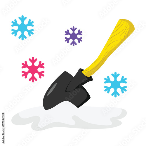 Snow Pile Vector style icon. Eps 10 file