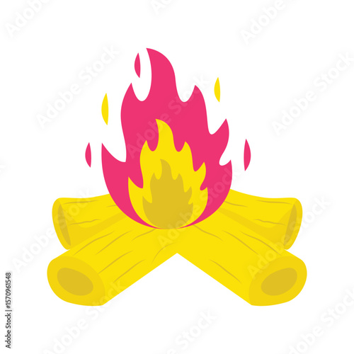Bonefire Vector style icon. Eps 10 file