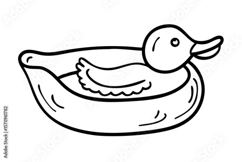 rubber duck with a ball