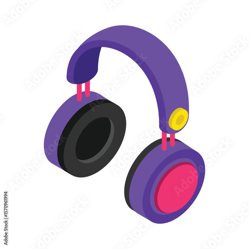 Earmuffs Vector style icon. Eps 10 file