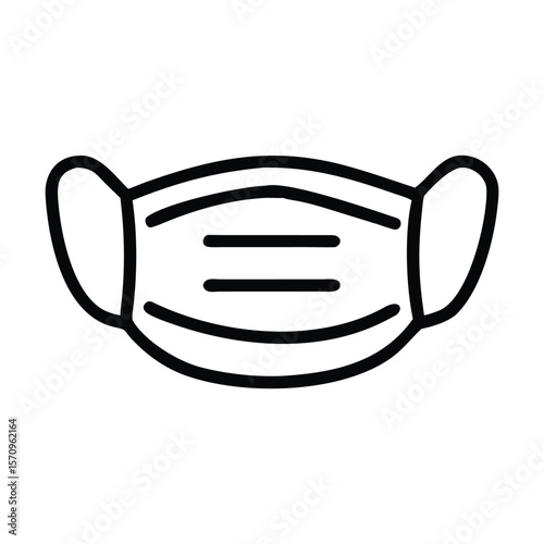 Medical mask icon Outline Medical mask vector icon for