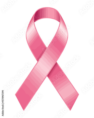 Pink Ribbon A Digital Illustration for Breast Cancer Awareness