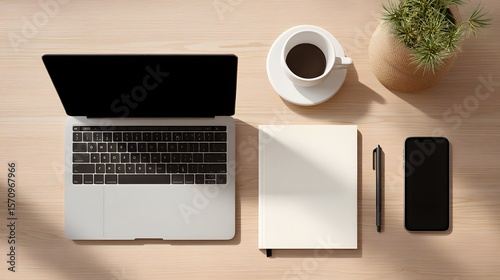 laptop and coffee cup