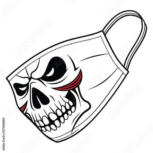 a face mask look like scary skull