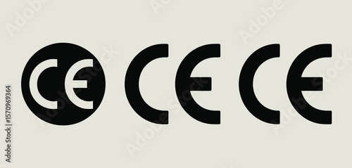 Ce marking conformity european mark of compliance on a light background