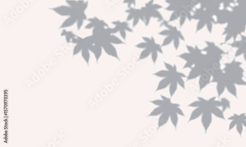 Maple Leaf Shadow Background – Soft Pink Autumn Illustration