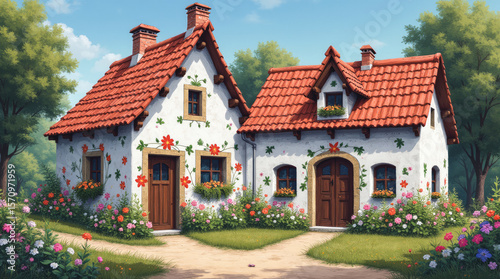 Zalipie Poland Painted Village with Colorful Folk Art Homes and Floral Motifs