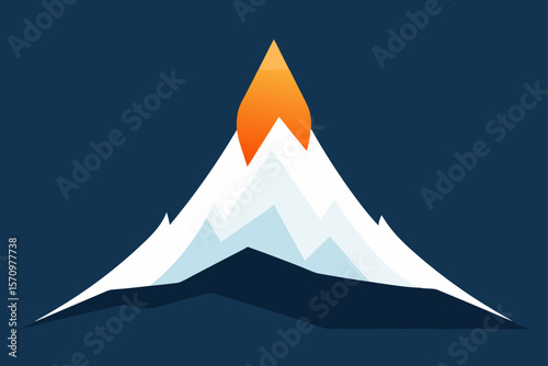 Conquer Your Peak  A Motivational Mountain Illustration
