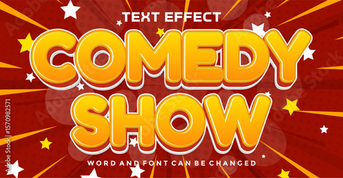 Comedy show editable text effect