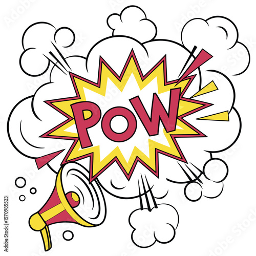 Comic book sound effect illustration