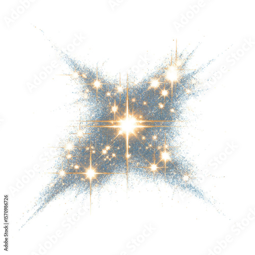 sparkle isolated in White Background, sparkle vector, Flat lay vector illustration