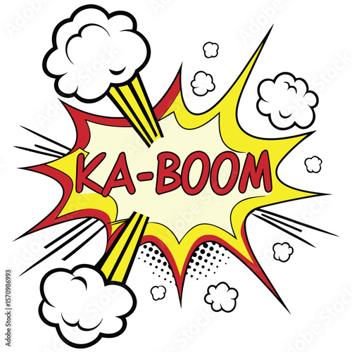 Comic book explosion graphic design