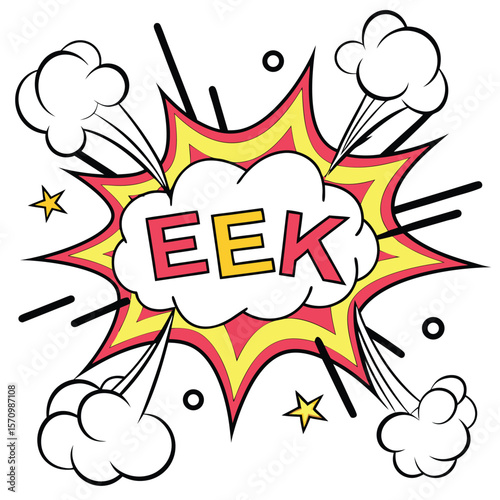 Comic book explosion graphic design