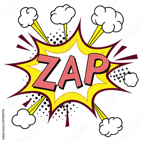 Comic book explosion graphic effect