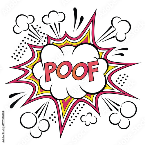Comic book speech bubble poof