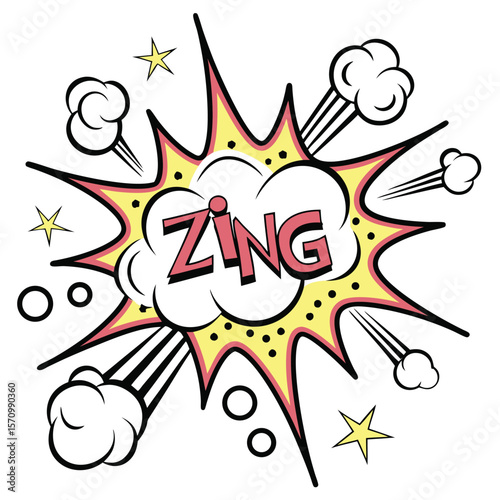 Comic book speech bubble zing