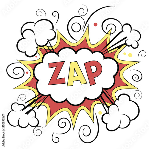 Comic book speech bubble zap