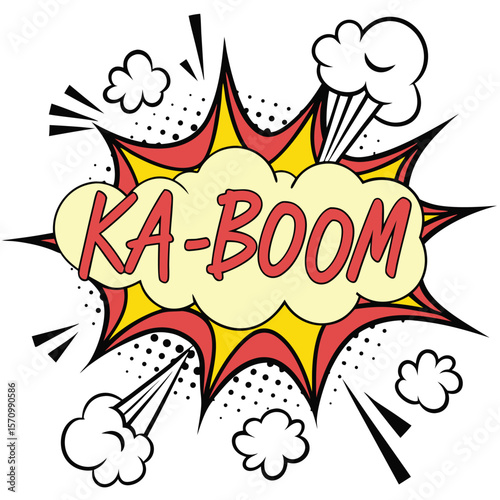 Comic book style explosion graphic
