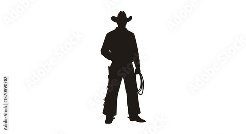 silhouette of cowboy