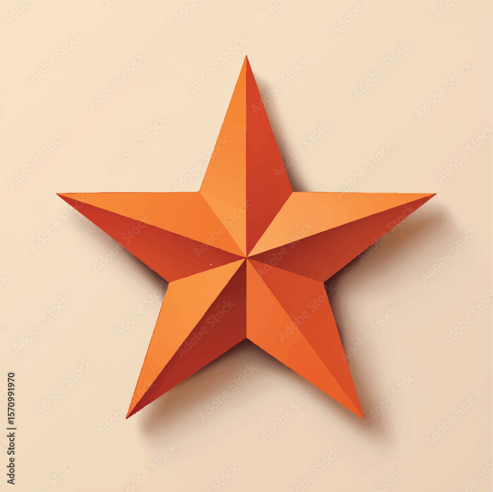 Fototapeta premium star isolated in White Background, star vector, Flat lay vector illustration