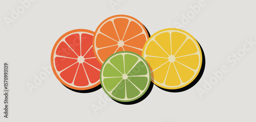 Citrus Fruit Slices Graphic Design