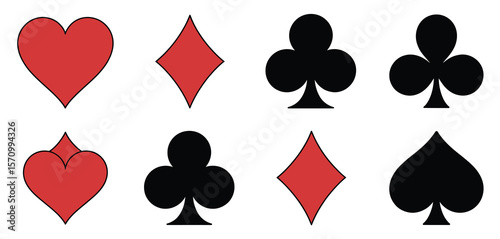  Classic Playing Card Suit Symbols