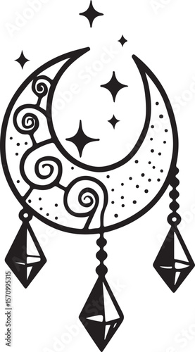 Mystic Moon & Crystal Dream vector Set