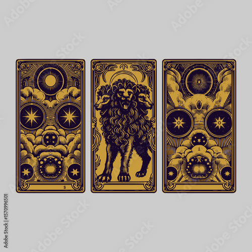 a mouth for each sin, the hell hound circles the cardstock in vintage vector terror