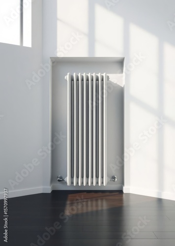 Wallpaper Mural Radiator in empty room Empty room interior design architecture blank design room Torontodigital.ca
