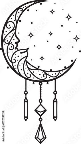 Mystic Moon & Crystal Dream vector Set