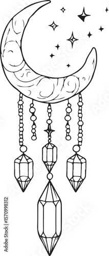 Mystic Moon & Crystal Dream vector Set