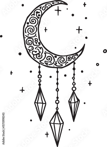 Mystic Moon & Crystal Dream vector Set