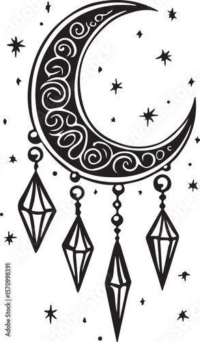 Mystic Moon & Crystal Dream vector Set